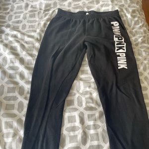 Victoria secret PINK black cotton sweatpants XS